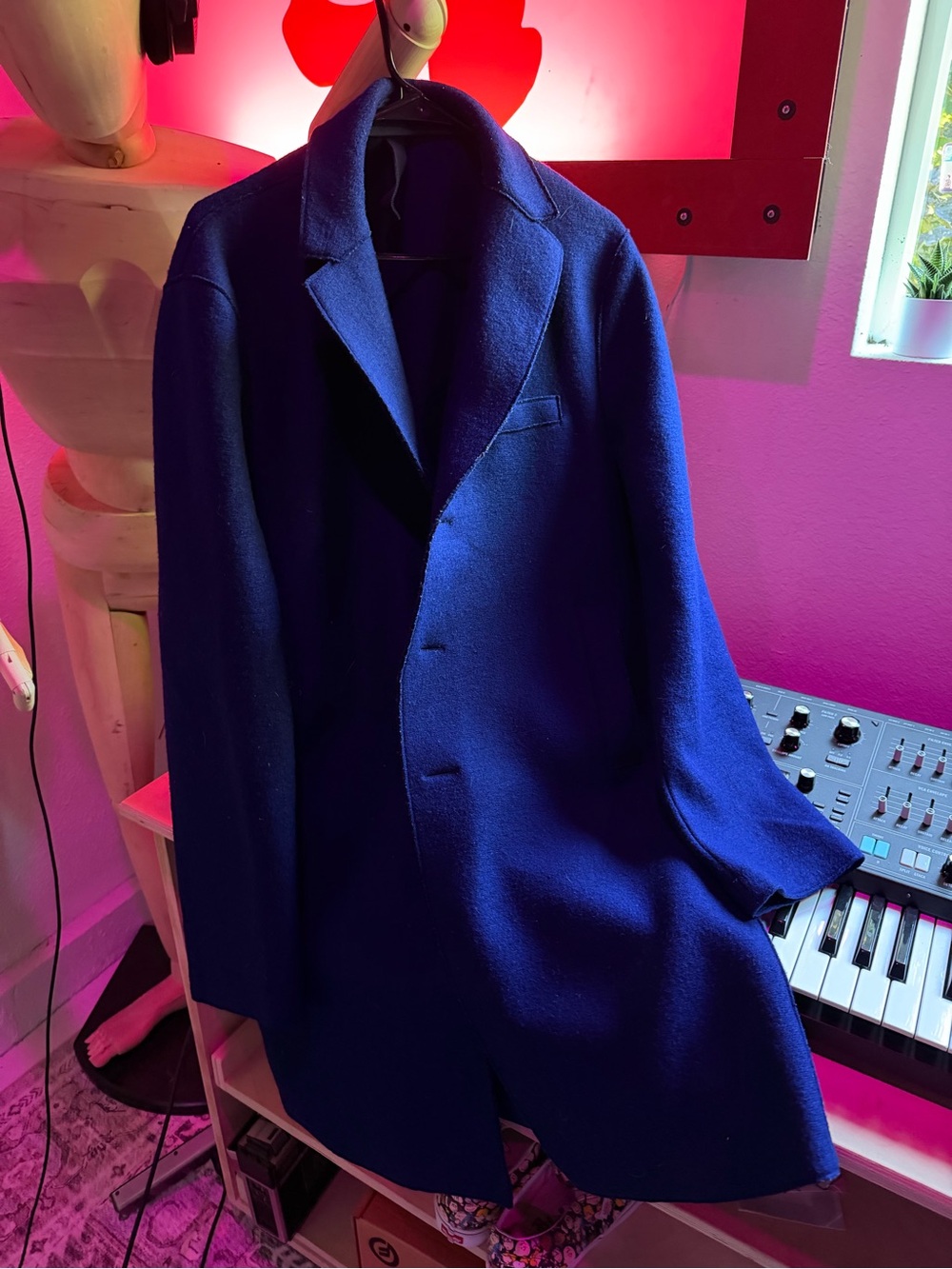 Harris Wharf Jacket: This is a pressed wool (or felted wool) single-breasted